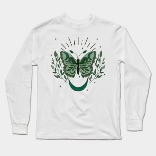 Green Butterfly Long Sleeve T-Shirt